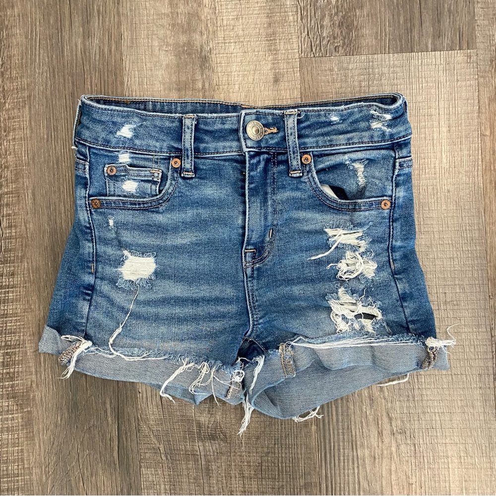 American Eagle High Rise Shortie Shorts Size 0
